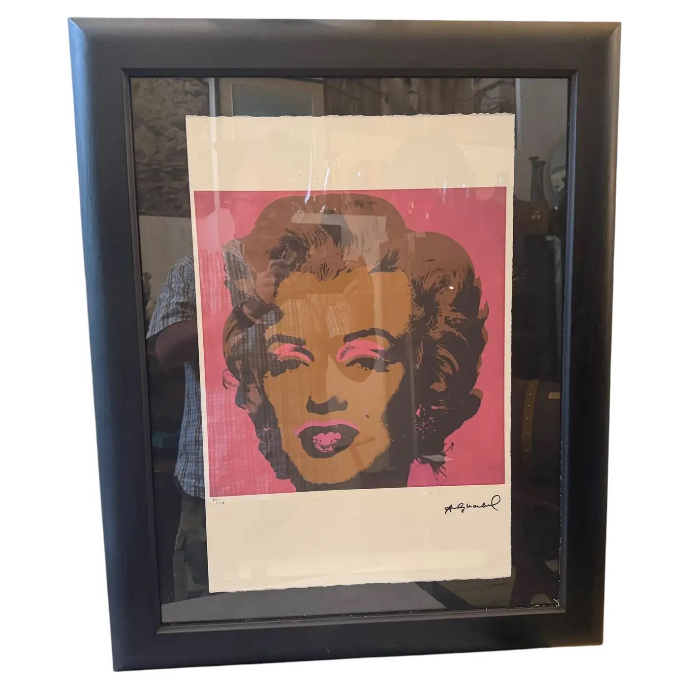 A 21st Century Framed Pop Art Marylin Monroe 65/100 Lithography by Andy Warhol A 21st Century Framed Pop Art Marylin Monroe 65/100 Lithography by Andy Warhol