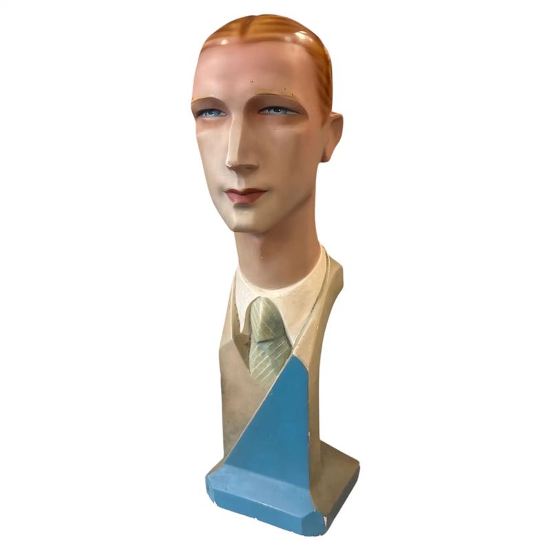A 1950s Mid-Century Modern Italian Plater Bust of a Man