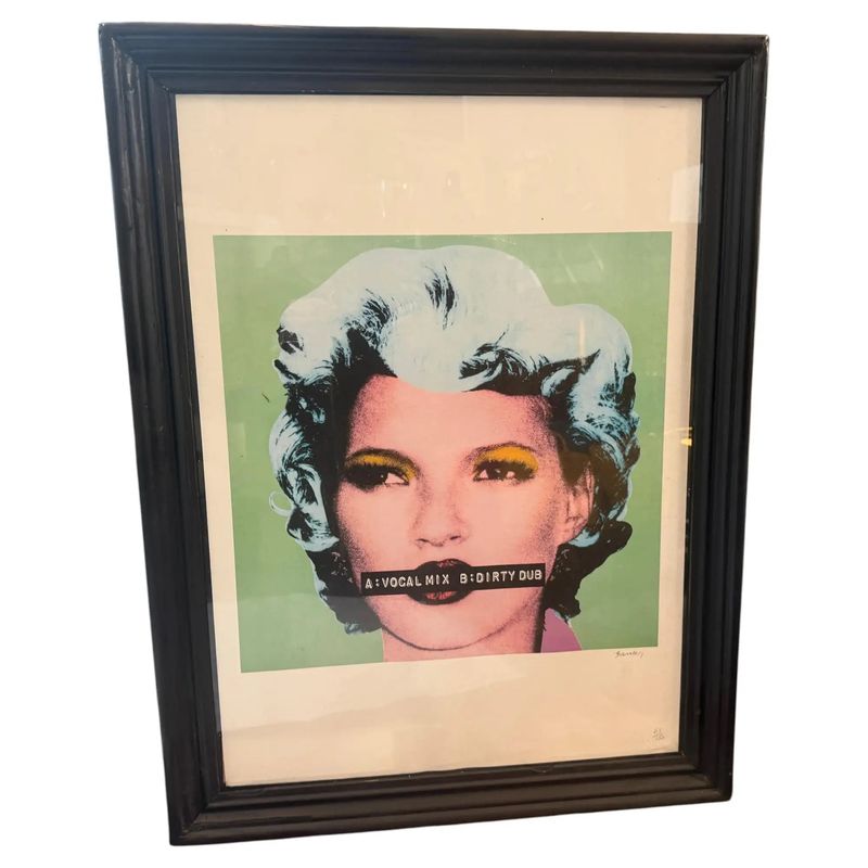 21st Century Black Framed 65/150 Kate Moss Dirty Funker Lithography by Banksy
