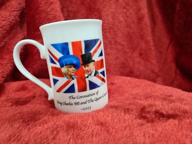 Coronation mug Bone China King Charles III and the Queen Consort