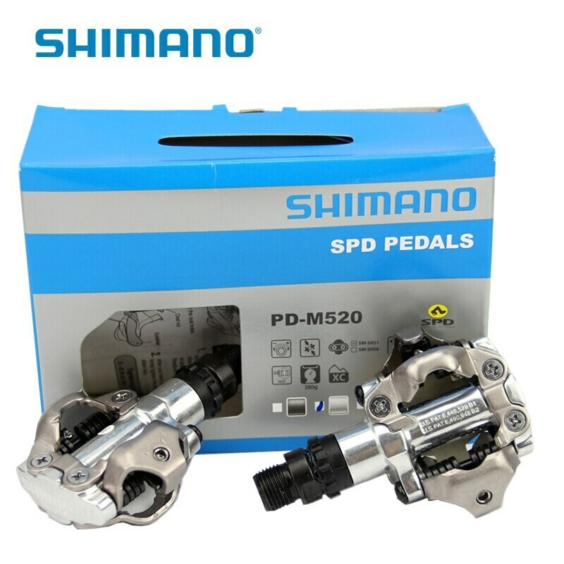 SHIMANO PD-M520 MTB PEDALS SILVER