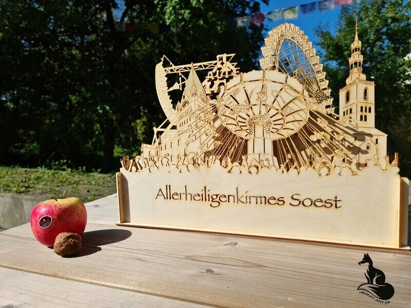ALLERHEILIGENKIRMES IN SOEST - 3D-KUNSTOBJEKT - BELEUCHTBAR - LASERCUT-ART ALLERHEILIGENKIRMES IN SOEST - 3D-KUNSTOBJEKT - BELEUCHTBAR - LASERCUT-ART