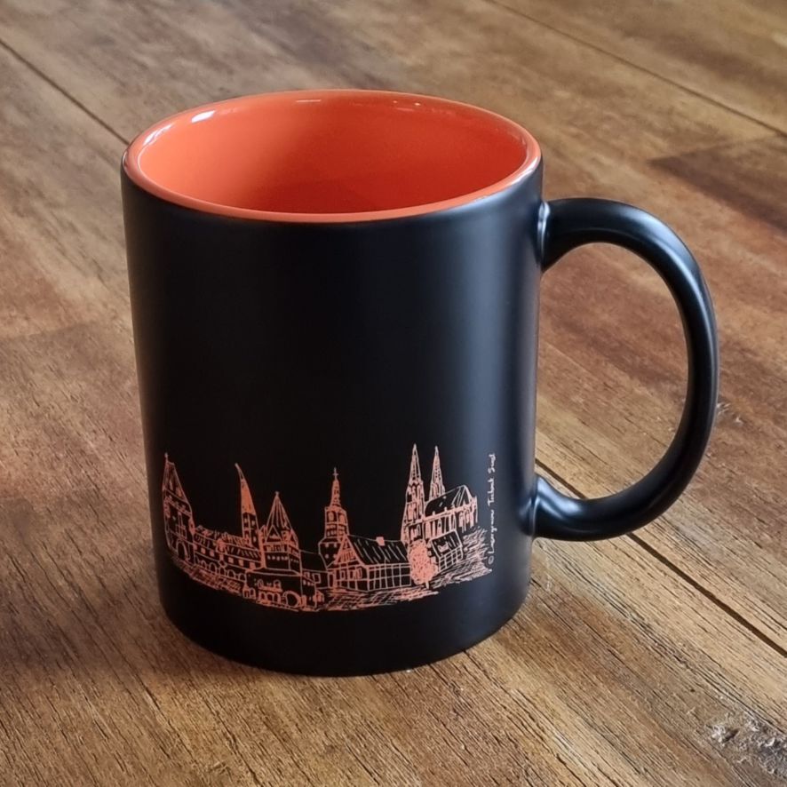 Keramik Tasse mit Soest Motiv verschiedene Farben