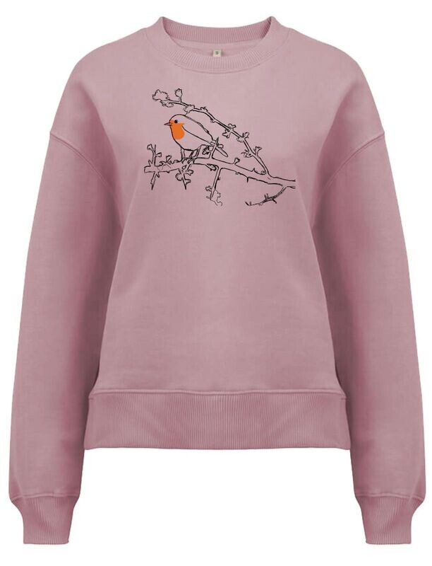 Sweatshirt für Damen Sweatshirt für Damen "Rotkehlchen" (Bio + FairTrade)