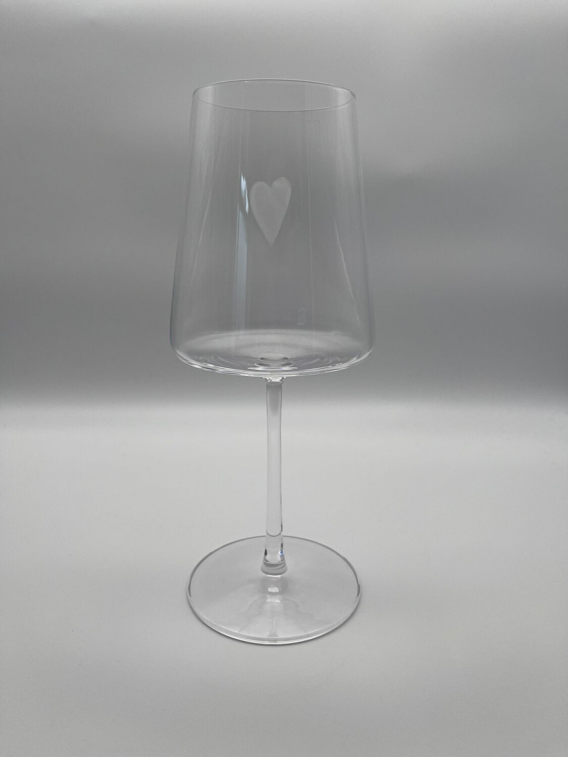 Weinglas mit Herz