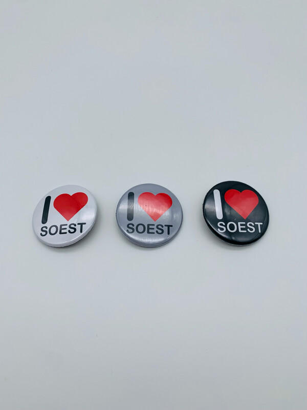 I Love Soest Button rund versch. Farben und Größen I Love Soest Button rund versch. Farben und Größen