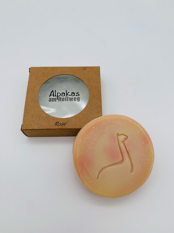 Rose - Seife mit Alpakakeratin Rose - Seife mit Alpakakeratin