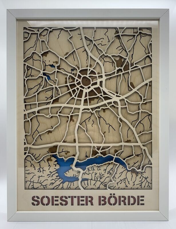Stadtplan Soester Börde, Layerkarte im Bilderrahmen (43 x 33cm) Stadtplan Soester Börde, Layerkarte im Bilderrahmen (43 x 33cm)