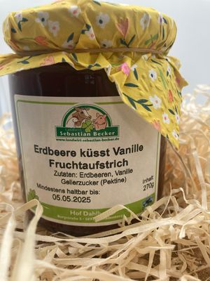 Erdbeere küsst Vanille Fruchtaufstrich Erdbeere küsst Vanille Fruchtaufstrich