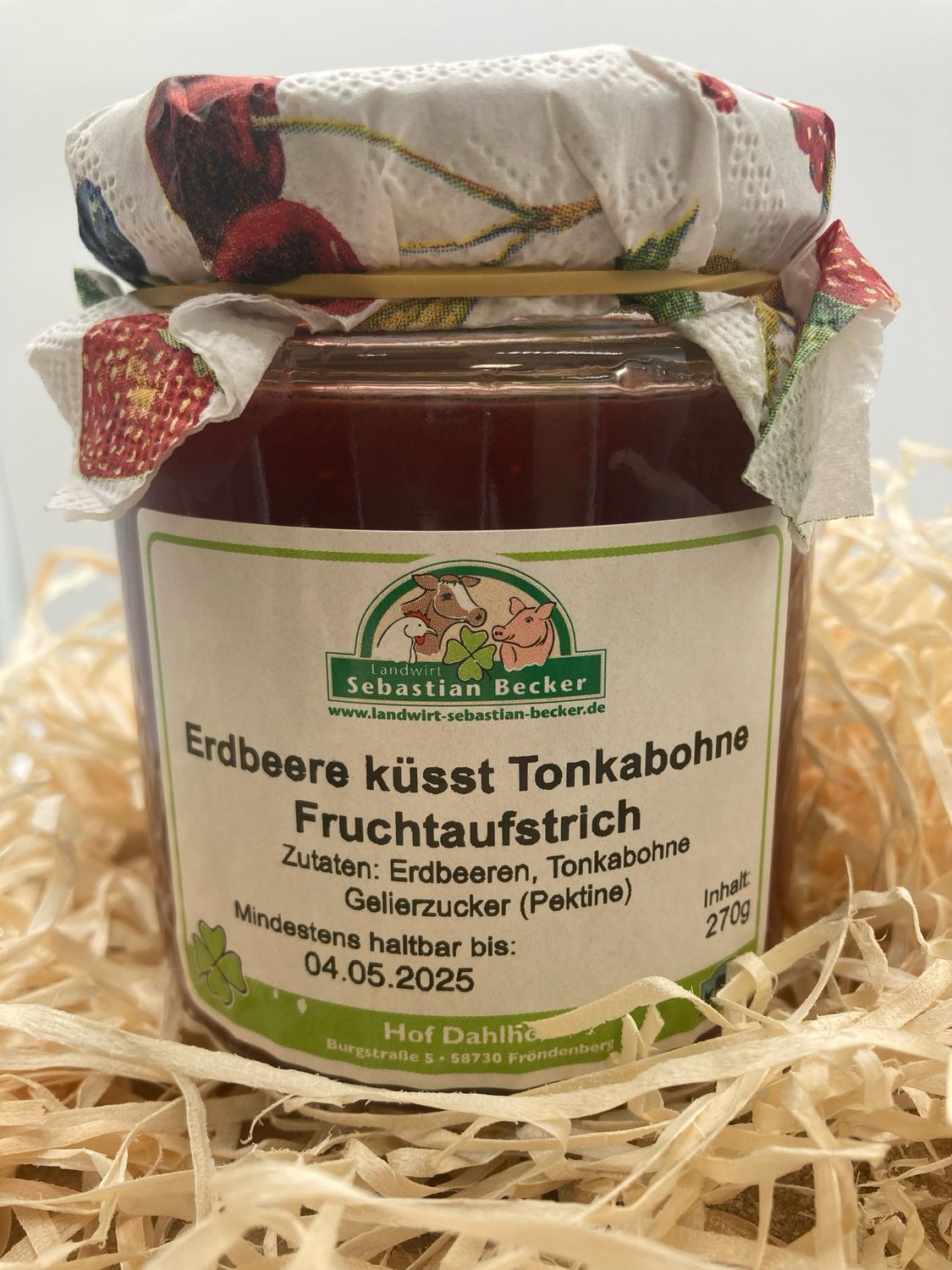 Erdbeere küsst Tonkabohne Fruchtaufstrich