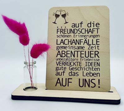 Kartenhalter mit Vase Kartenhalter mit Vase