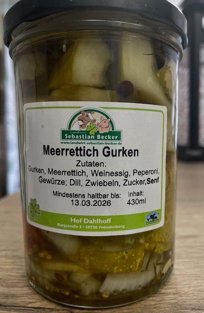 Meerettich Gurken