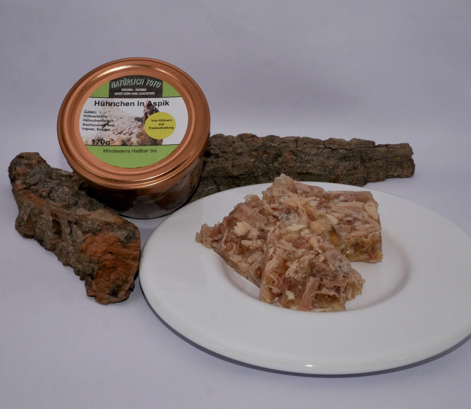Hühnchen in Aspik