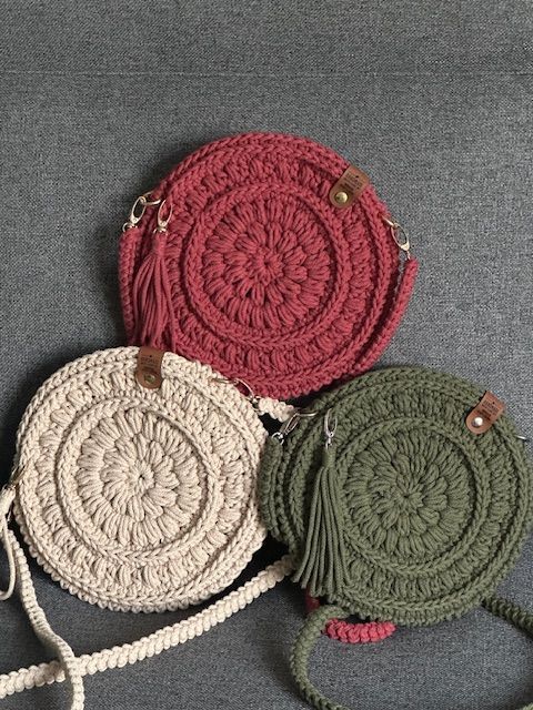 Runde Boho-Tasche Runde Boho-Tasche