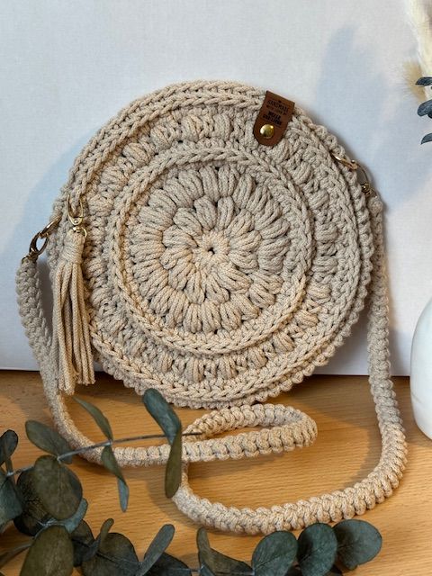 Runde Boho-Tasche