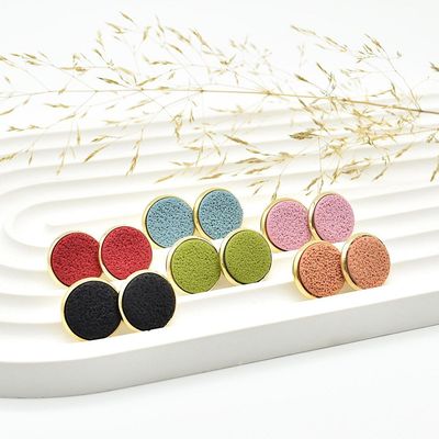 Ohrstecker Ohrstecker "Dots", div. Farben , 18K vergoldet