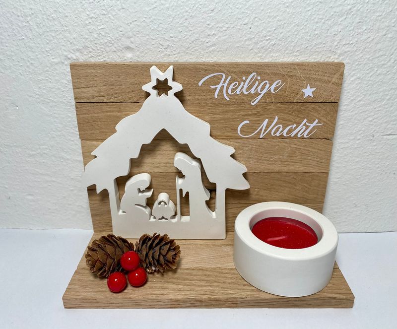 Mini-Krippe mit Teelicht Mini-Krippe mit Teelicht