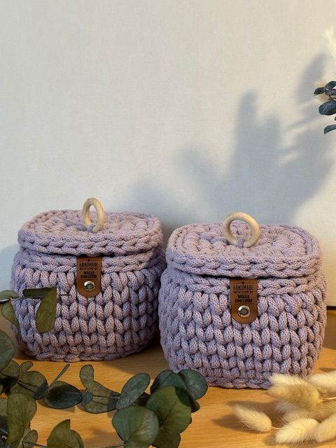 Körbchen mit Deckel 14 cm x 14 cm