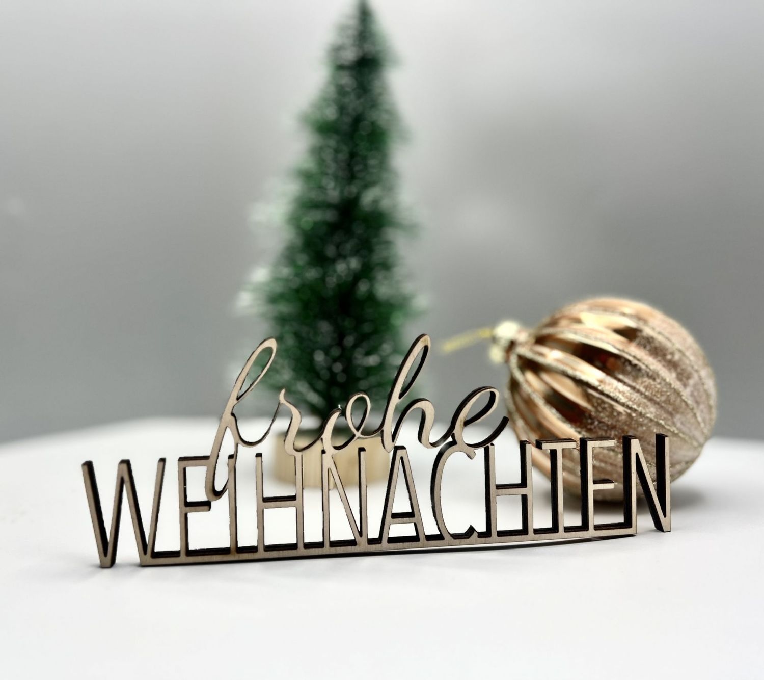 Schriftzug "frohe Weihnachten"