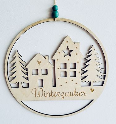 Holzkranz Winterzauber Holzkranz Winterzauber