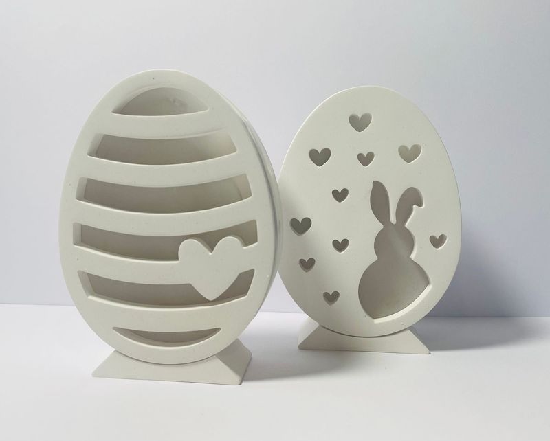 Osterei mit Licht - Motiv: Streifen oder Oserhase