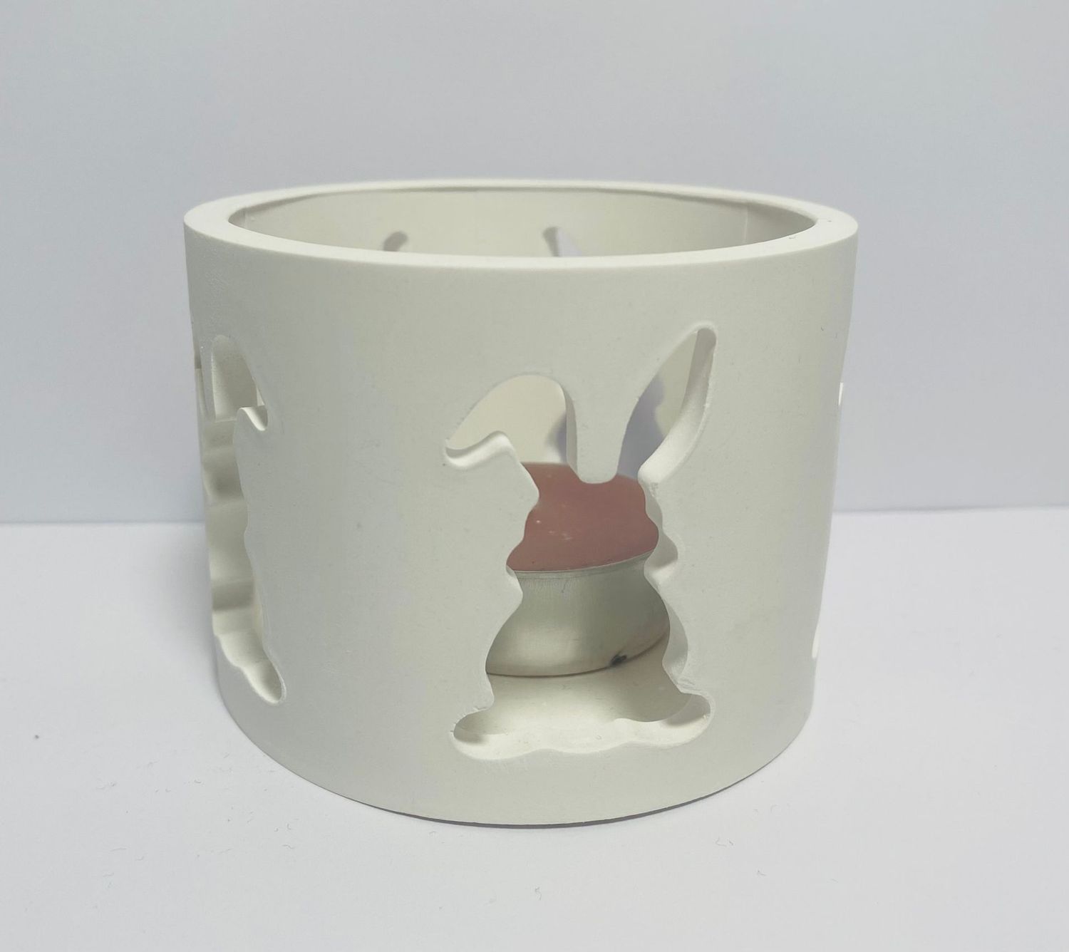 Teelichthalter mit Osterhasen
