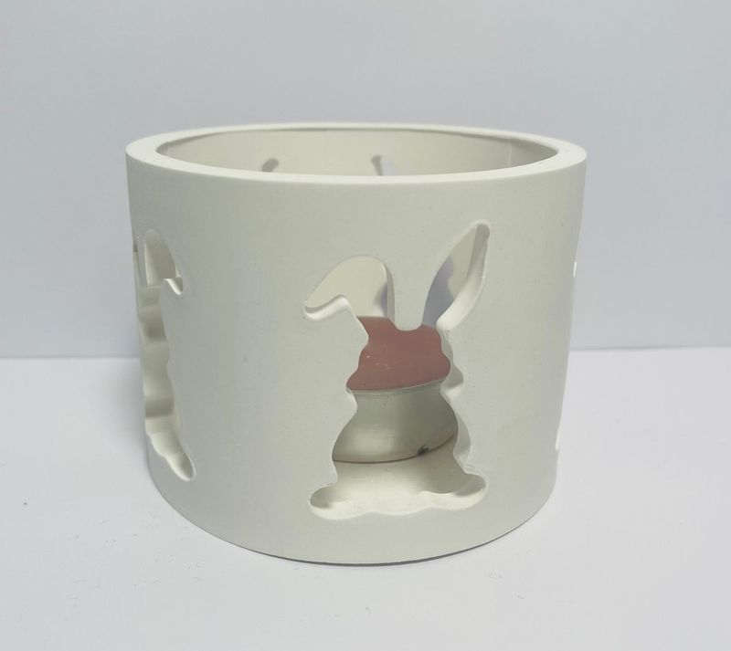 Teelichthalter mit Osterhasen