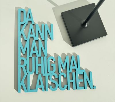 Schriftzug Schriftzug "Da kann man ruhig mal Klatschen"