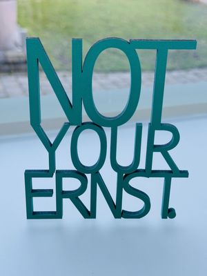 Schriftzug Schriftzug "Not your Ernst"