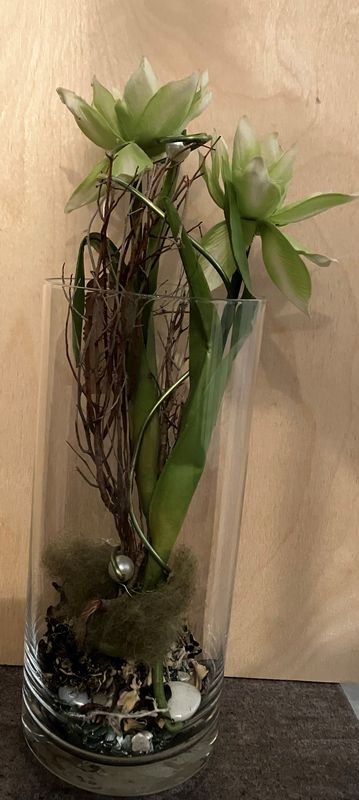 Glas mit Tulpen Glas mit Tulpen