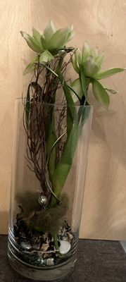 Glas mit Tulpen Glas mit Tulpen