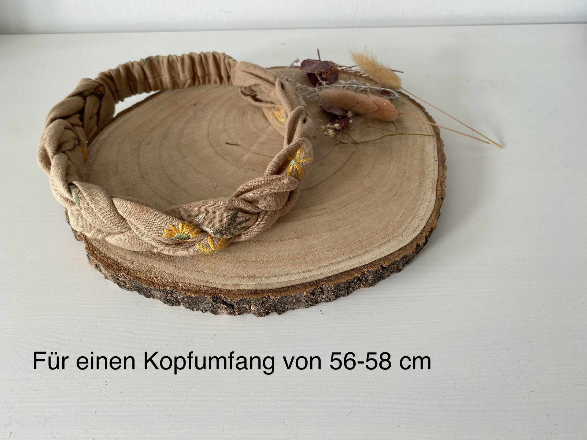 Musselin Geflochtenes, handgenähtes Haarband