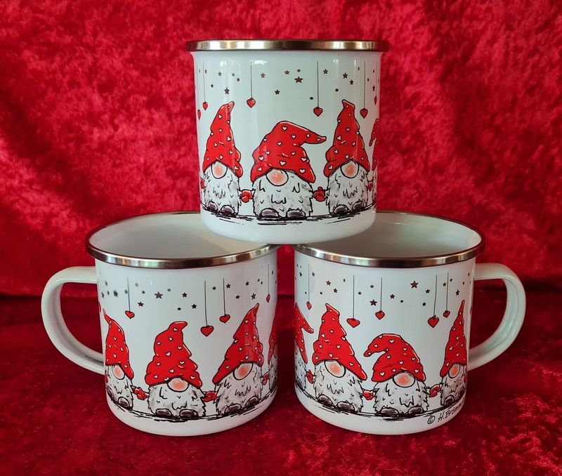 Emaille-Tasse Wichtel Emaille-Tasse Wichtel