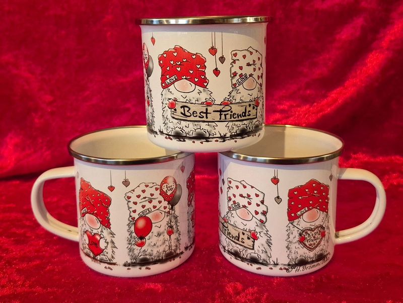 Emaille-Tasse Best Friends Emaille-Tasse Best Friends