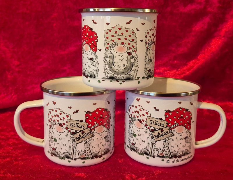 Emaille-Tasse Glücksbringer Emaille-Tasse Glücksbringer
