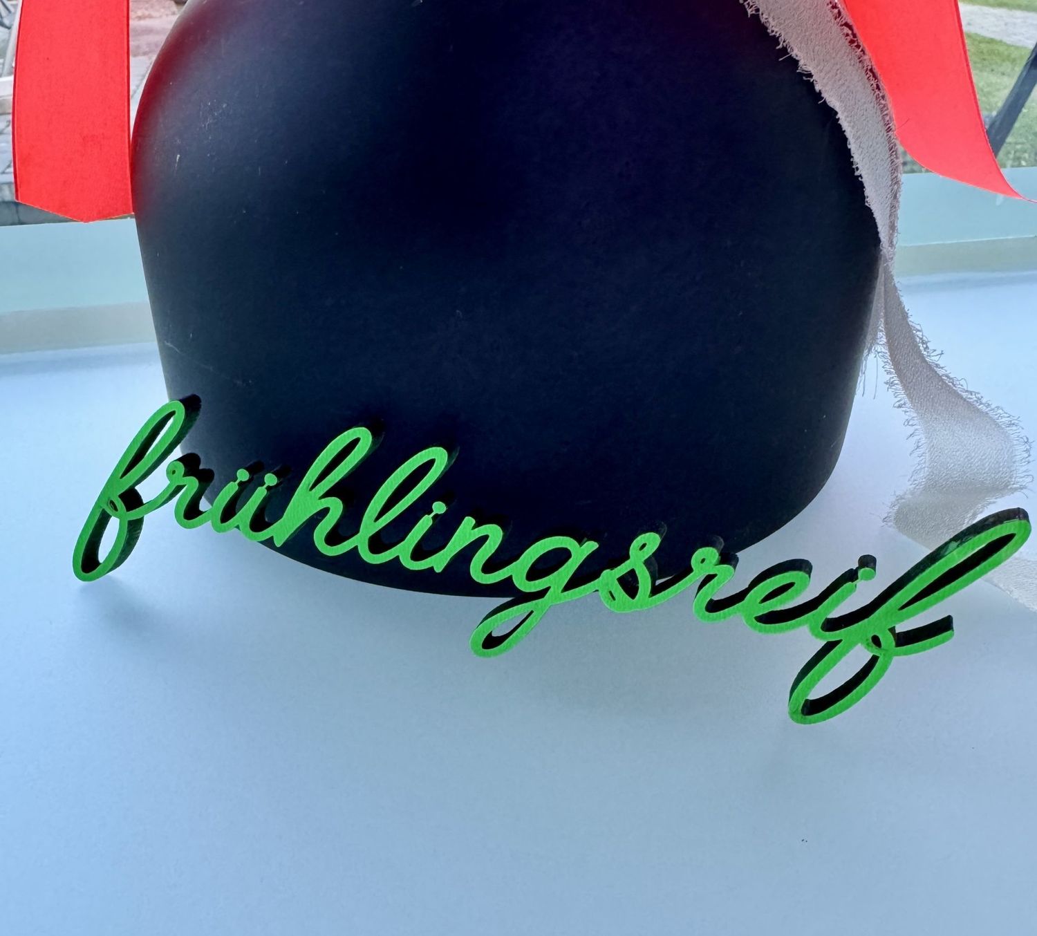 Schriftzug "Frühlingsreif" Schreibschrift