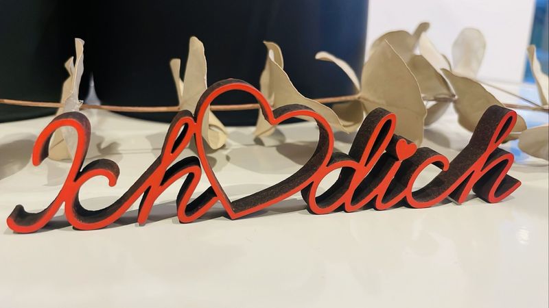 Schriftzug Schriftzug "Ich liebe Dich"