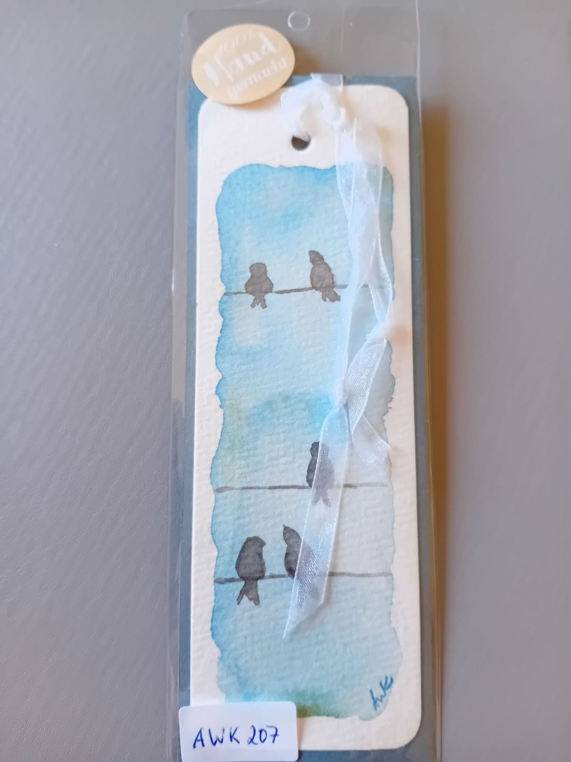Lesezeichen Vögel Blau