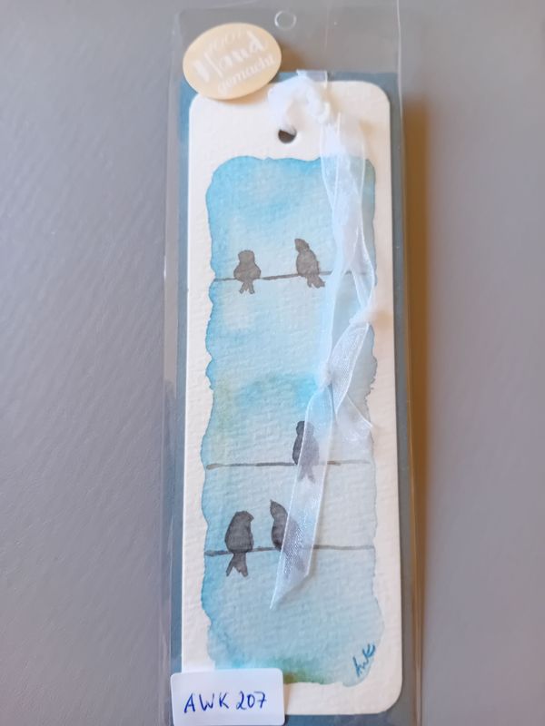 Lesezeichen Vögel Blau Lesezeichen Vögel Blau