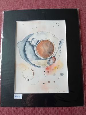 Aquarellbild Kaffee Aquarellbild Kaffee