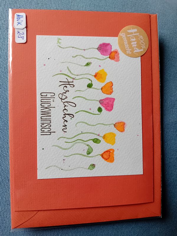 Grußkarte Blumen Orange Grußkarte Blumen Orange