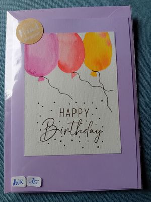 Grußkarte Happy Birthday Lila Grußkarte Happy Birthday Lila