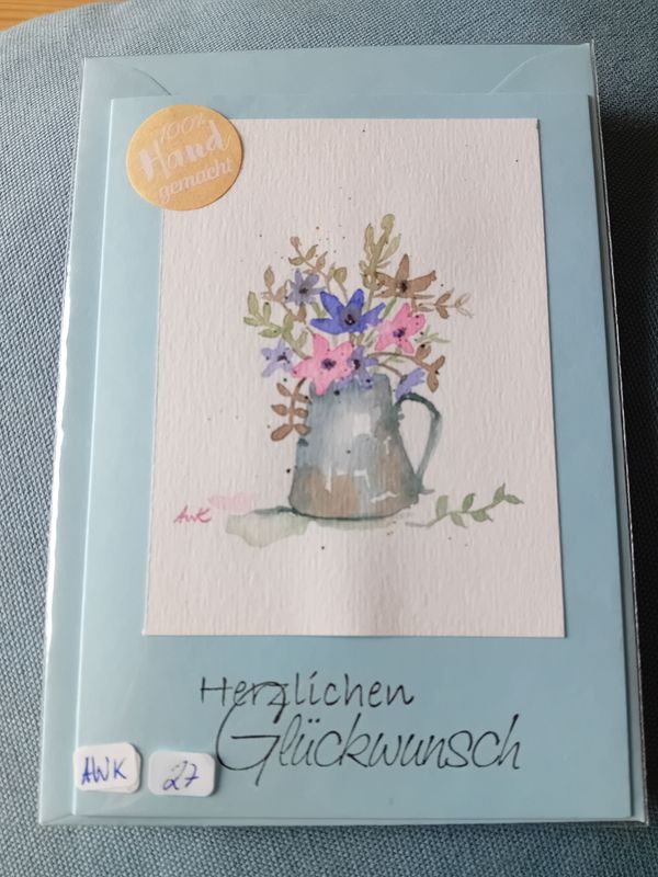 Grußkarte Blumenvase Grußkarte Blumenvase