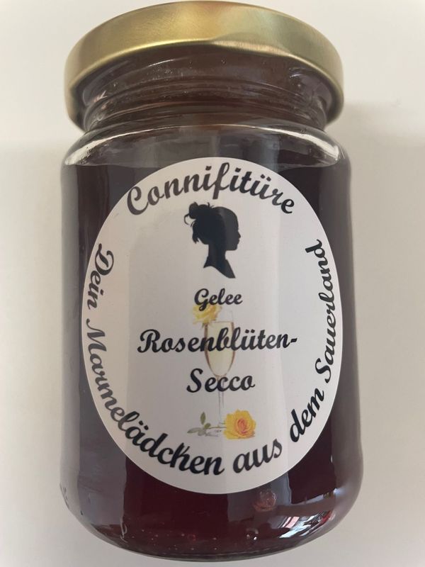 Fruchtaufstrich Gelee - Rosenblüten Secco Fruchtaufstrich Gelee - Rosenblüten Secco