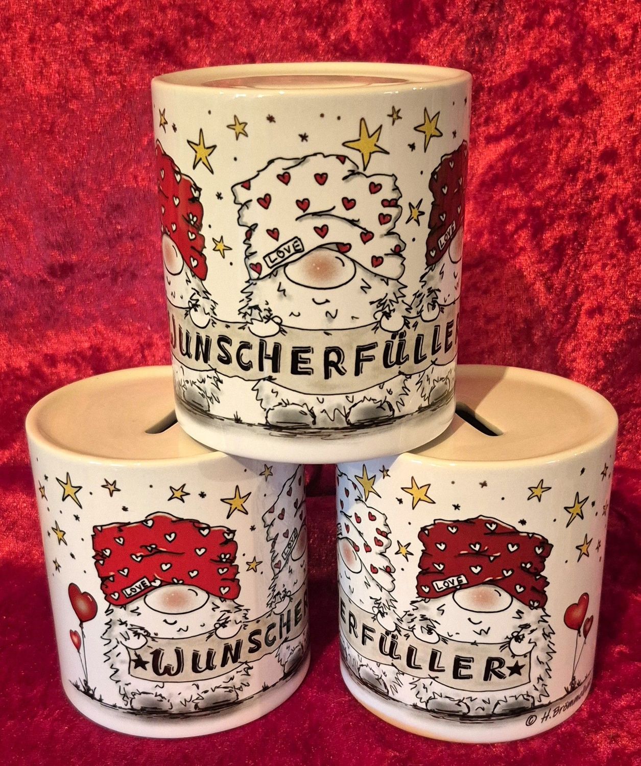 Spardose aus Keramik "Wunscherfüller"
