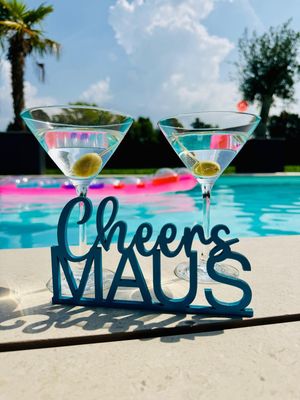 Schriftzug Schriftzug "Cheers MAUS"