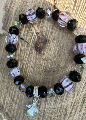Armband schwarz violett Armband schwarz violett
