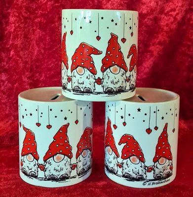 Spardose aus Keramik Wichtelbande 6er Gruppe Spardose aus Keramik Wichtelbande 6er Gruppe