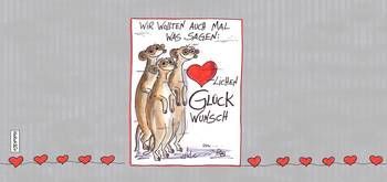 Tasse Erdmännchen Tasse Erdmännchen "Glückwunsch"