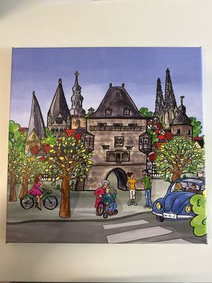 Leinwandbild Soest von Osten 30x30cm Leinwandbild Soest von Osten 30x30cm